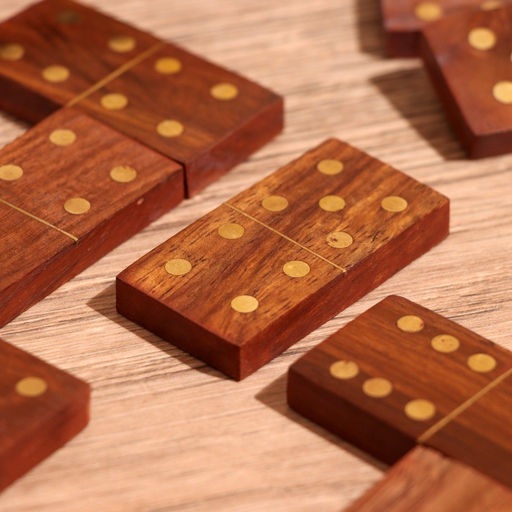 Игра настольная 2 в 1, домино, кубики, 25×7.5×5 см, дерево шишам