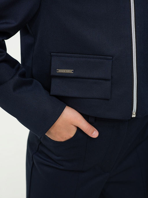 Синий жакет для девочки Mooriposh, модель 0722