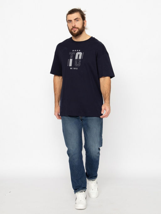 CRB wear/CWMM 60318-41 Футболка мужская,темно-синий/Ex.Cherubino  фото 3