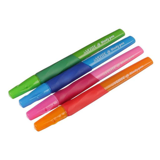 Цена за 12 шт. Ручка обучающая для правши deVENTE Study Pen, узел 0.7 мм, каучуковый держатель, чернила синие на масляной основе