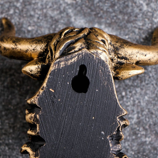 Крючок декоративный «Бык», декор настенный под бронзу, 7×10×12 см