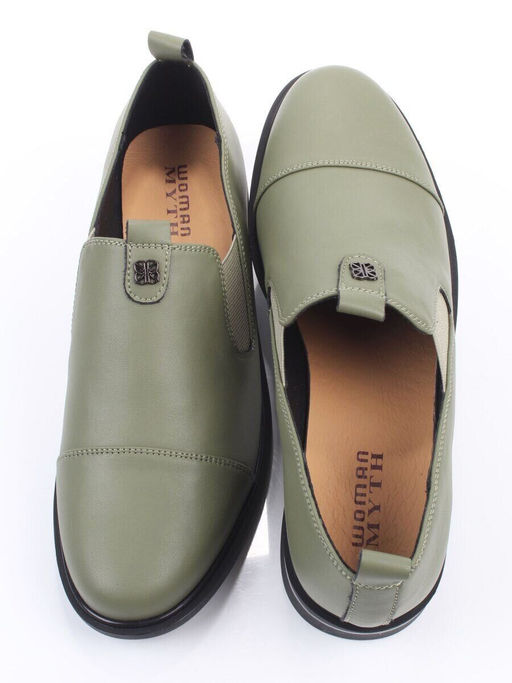 06-M47-18 GREEN Туфли женские (натуральная кожа)