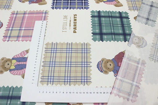 Сатин Мишка Тедди - пэчворк, ш.2.35м, хлопок-100%, 110гр/м.кв - Купава фото 3