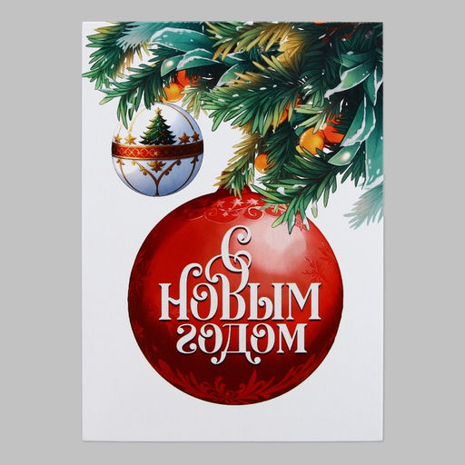 Цена за 20 шт. Открытка мини «С Новым годом», 7.5×10.5 см
