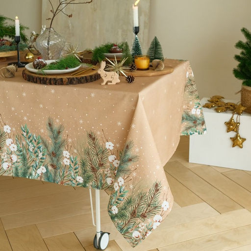 Скатерть новогодняя «Этель» Fir branches 144×180 см с ГМВО, 100% хлопок, 190 г/м²