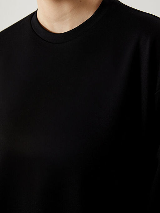 Bisiklet Yaka Oversize Kad?n Sweatshirt Tunik