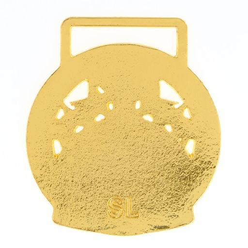 Медаль призовая 193 диам 3.5 см. 1 место, триколор. Цвет зол. Без ленты - Командор фото 4