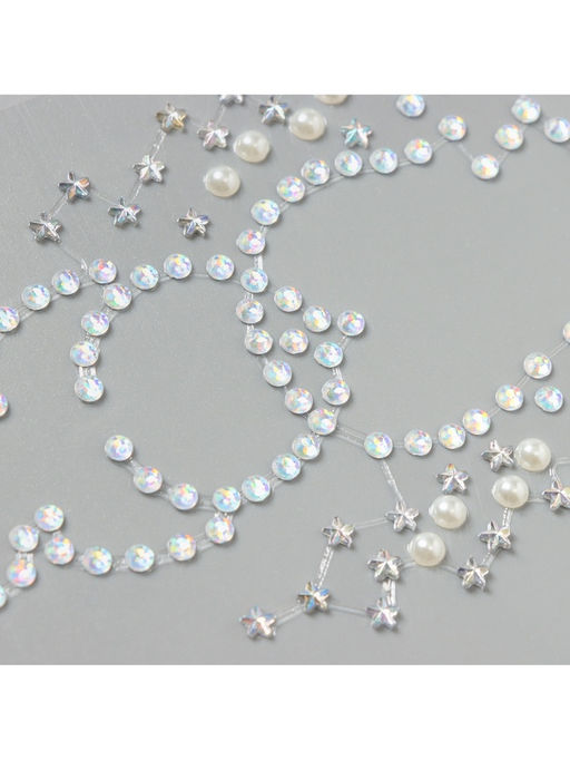 Переводная тату на тело и стразы Прекрасный мотылёк, набор 2 листа, 18?8 см