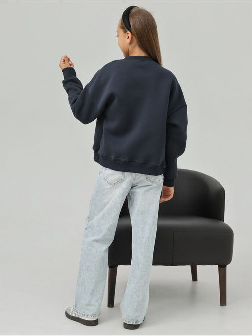 Свитшот Начес Дрем Графит Девочка - София фото 3