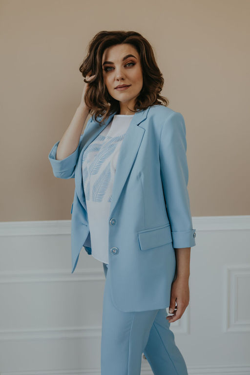 Костюм Olga Style С656 голубой