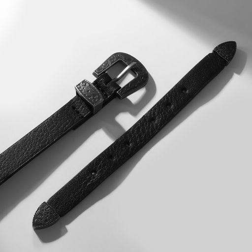 Чокер Искушение ремешок, цвет чёрный в чернёном серебре, 40 см - Queen fair фото 2