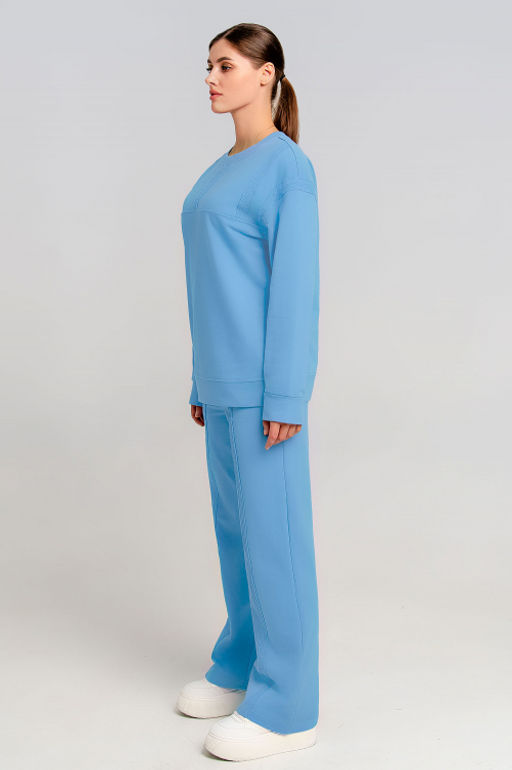 Арт. 2536 Костюм женский с брюками 44-52 (5 шт) Цвет:Голубой - Калинка фото 5