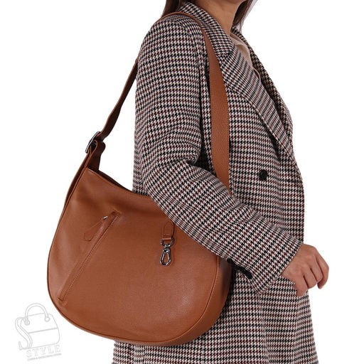 Сумка женская кожаная 5949Q brown Polina&Eiterou/30  в Новосибирске