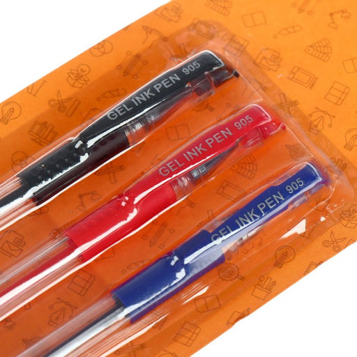 Набор гелевых ручек, 3 цвета: красный, синий, чёрный, 0.5 мм - Calligrata фото 2