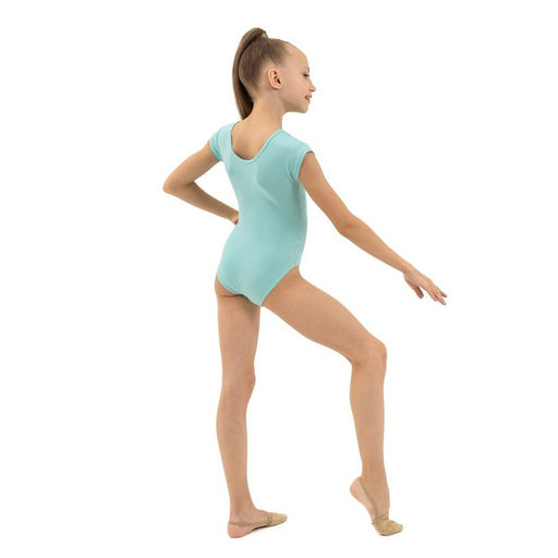 Купальник гимнастический Grace Dance, с укороченным рукавом, вырез лодочка, р. 36, цвет ментол  фото 6