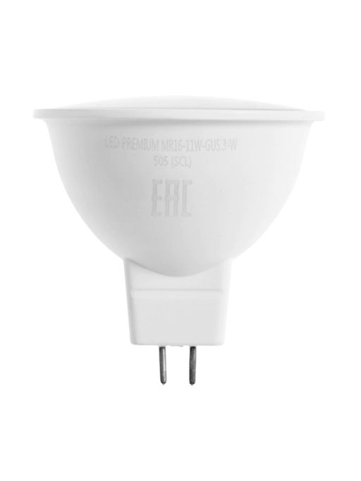 Цена за 2 шт. Лампа светодиодная Включай, MR16, 11 Вт, GU5.3, 880 Лм, 4000K, IP20, свечение нейтральное белое, мат