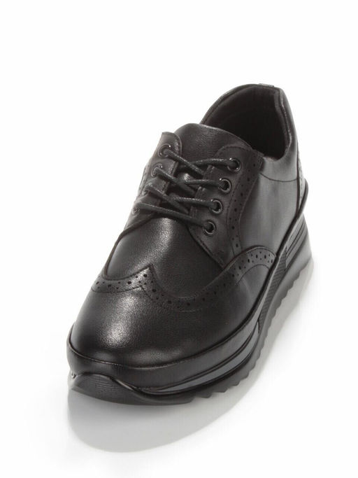 03-5017 BLACK Полуботинки женские (натуральная кожа)