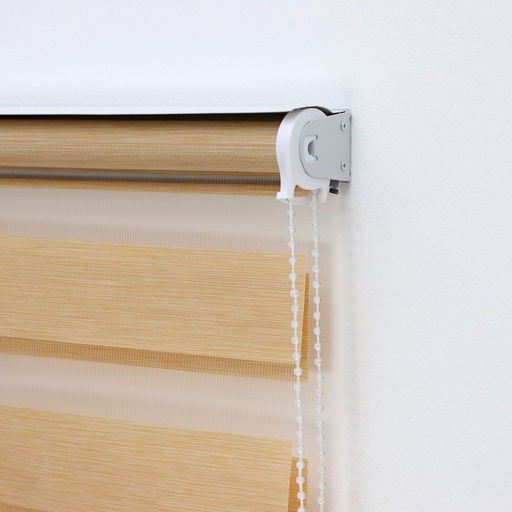 Штора рулонная День-ночь под лен, 90180 см (с учётом креплений 3,5 см), цвет бежевый - Simaland фото 3