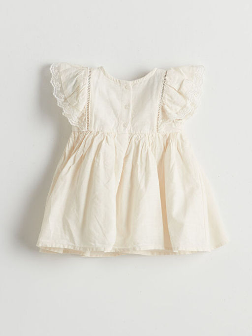 Poplin K?z Bebek Elbise ve Sa? Band? 2li