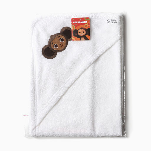 Махровое полотенце с уголком Чебурашка 75*75 см, хлопок 100% - Крошка я фото 5