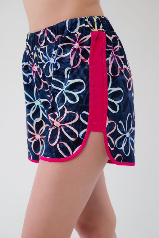 Шорты женские из кулирки с лампасами лепесток