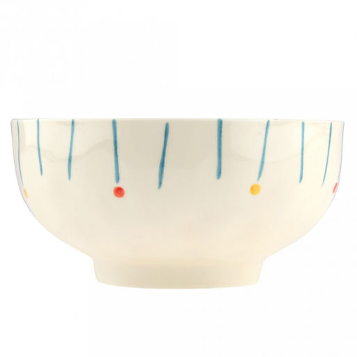 "Карусель" Салатник фарфоровый 1,15л, д17,5см, h9см, с деколью, кремовый (Китай)