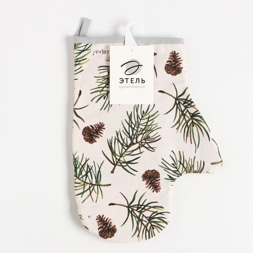 Варежка-прихватка Christmas tree 20х28см, саржа, 100% хлопок, ватин 250г/м2 - Этель фото 4