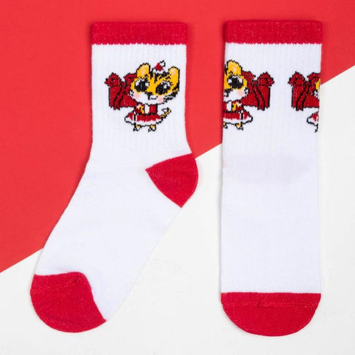 Носки детские «Тигр», размер 16-18, белые