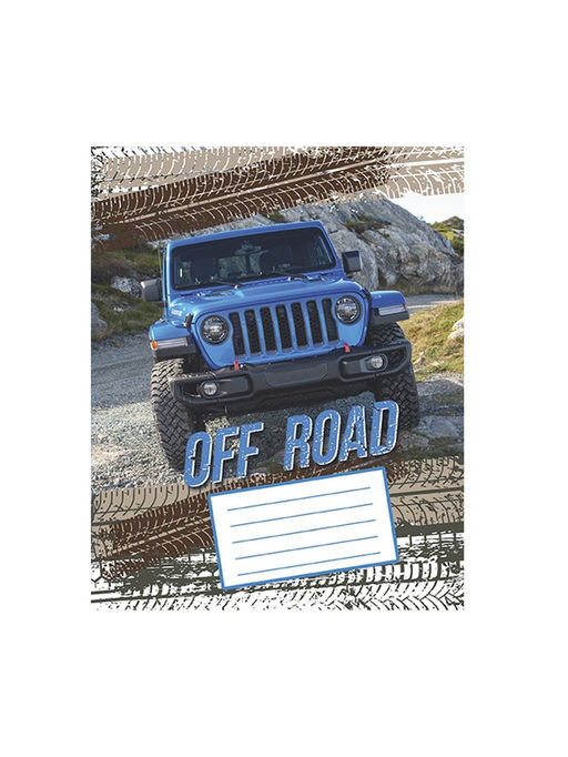 Цена за 20 шт. Тетрадь 12 листов в линейку, Calligrata «Внедорожник», серые листы, МИКС