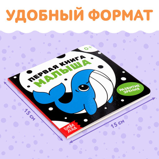 Книги картонные «Контрастные и чёрно-белые картинки для новорожденных», набор 3 шт. по 10 стр.