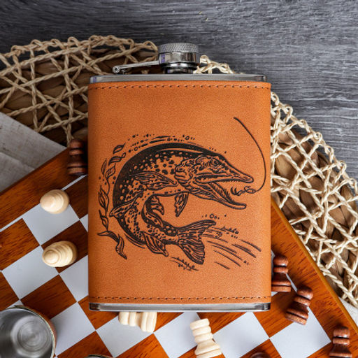 Фляжка 200 мл с шахматами + 2 стопки 25 мл, открывашка, воронка / FL-181 /уп 20/ - Галеонтрейд фото 18