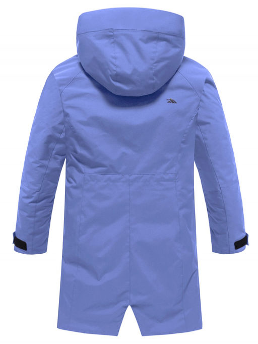 Парка зимняя женская с капюшоном василькового цвета 9538-1Vs - Valianly фото 4