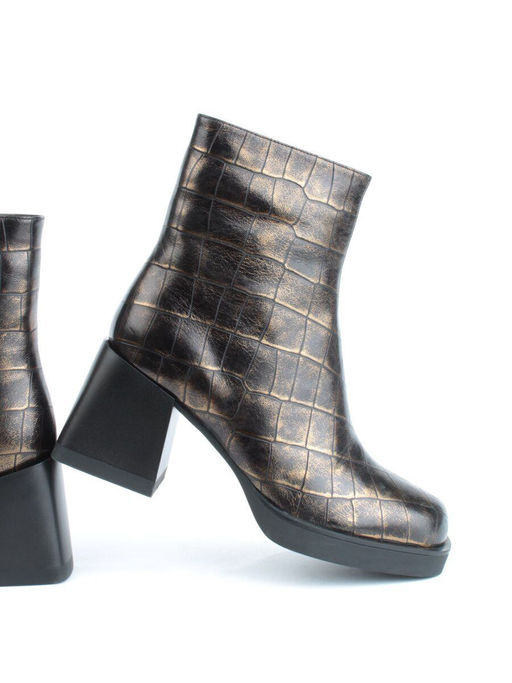 04-ZYM937 BLACK GOLD Ботильоны зимние женские (натуральная кожа, натуральный мех) - Фабричный китай фото 14