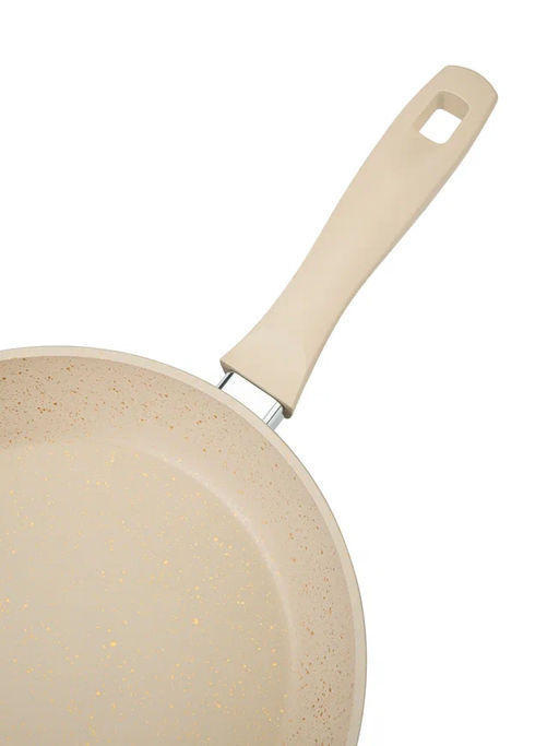 Сковорода с крышкой 22х5 см (1,6 л) с АПП, цвет: кремовый/золотой, арт. 5050-CRM/GD-22. - D.L.K. фото 6