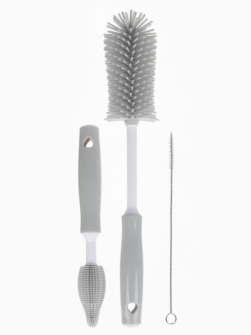 Набор ёршиков для бутылочек и сосок, 3 шт, цв. серый, в коробке, M&B