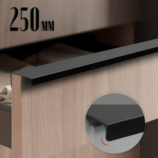 Цена за 2 шт. Ручка CAPPIO RT001BL, L=250 мм, м/о 192 мм, цвет черный