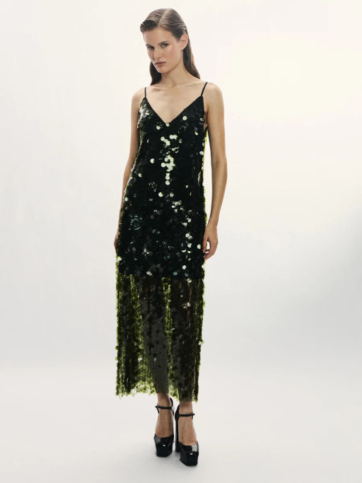 Платье миди с пайетками / Zarina