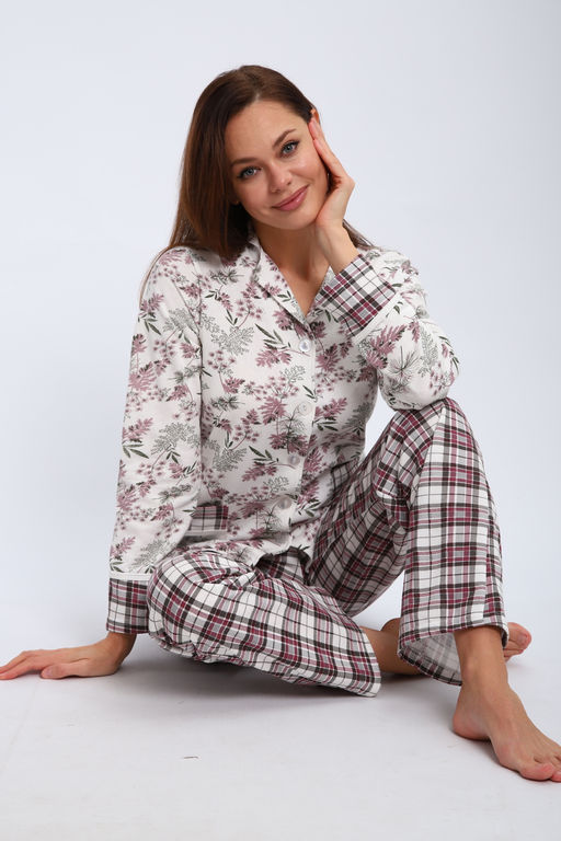 Пижама женская из футера Салли укроп