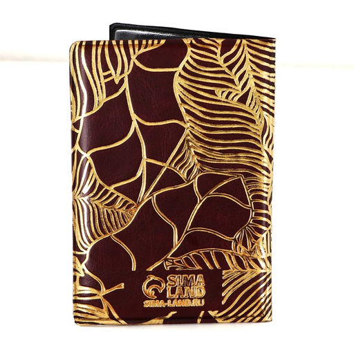 Обложка для паспорта Текстурные листья, искусственная кожа - Simaland фото 8