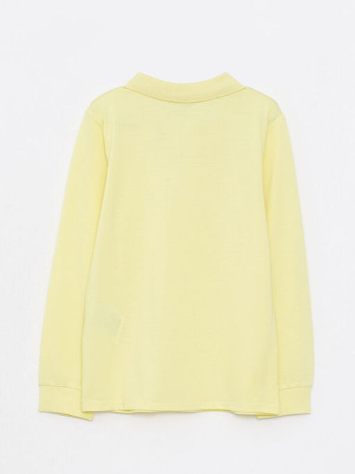 Polo Yaka Basic Uzun Kollu K?z ?ocuk Ti??rt - Waikiki фото 2