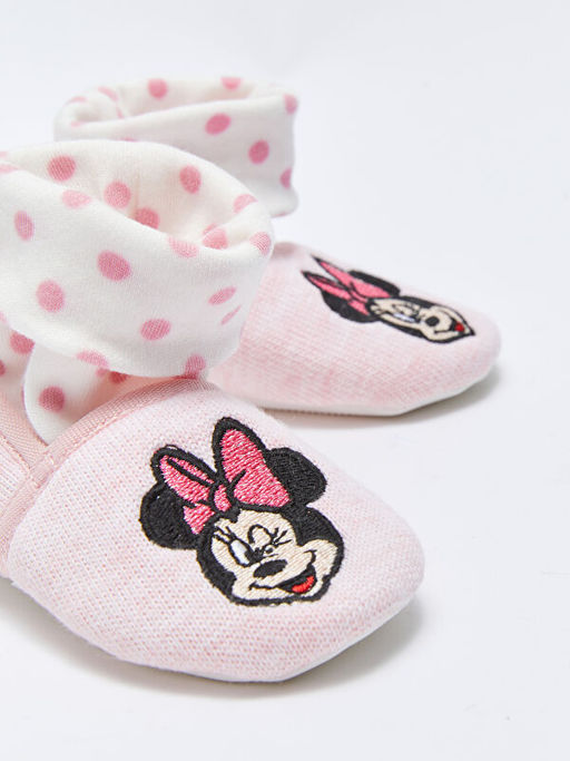 Minnie Mouse Lisansl? K?z Bebek ?orapl? Y?r?me ?ncesi Ev Ayakkab?s? - Waikiki фото 3