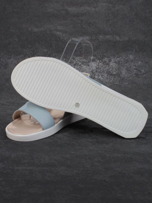 08-PED77-4 BLUE/GRAY Босоножки женские (натуральная кожа) - No name фото 15