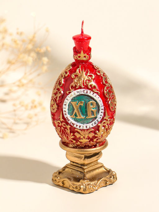 Свеча декоративная Пасхальное яйцо с орнаментом, 5?12 см, 95 г