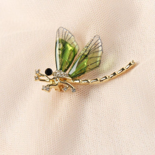 Брошь Стрекоза 5 см / 38B-11-1 /уп 432/ (Зеленый) - Галеонтрейд фото 2