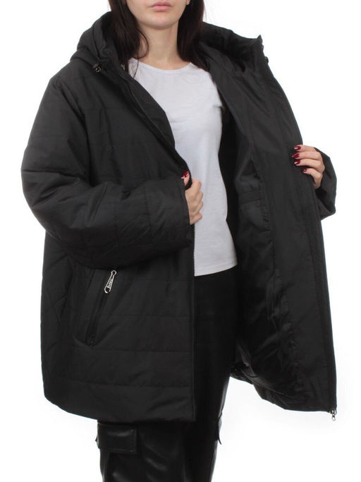 F-801 BLACK Куртка демисезонная женская (100 гр. холлофайбер) - Fashion фото 7