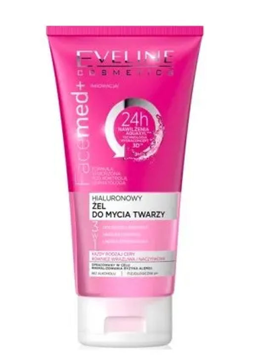 Eveline "Facemed+" Гель д/умывания Гиалуроновый 3 в 1 (150мл).24