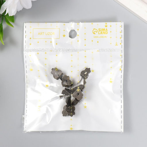 Цена за 4 шт. Ручка для шкатулки металл, набор 4 шт., 4.2×0.7×0.5 см