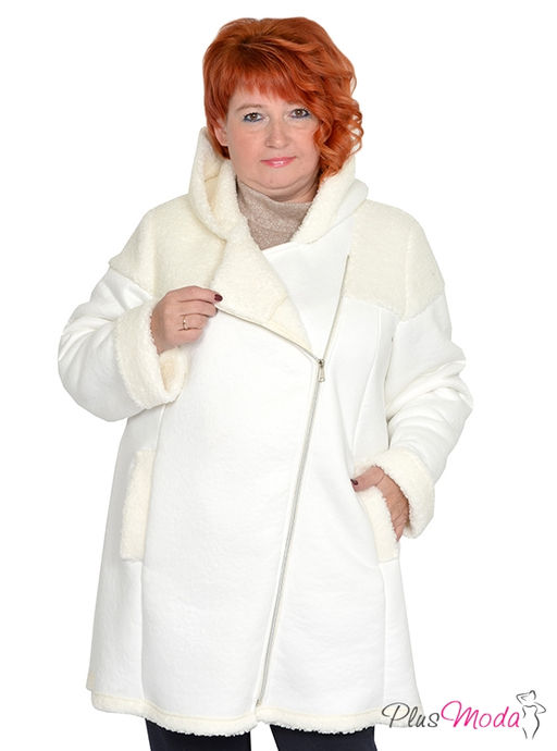 Жакет-дубленка Модель №1384 размеры 44-84 - Plusmoda фото 2