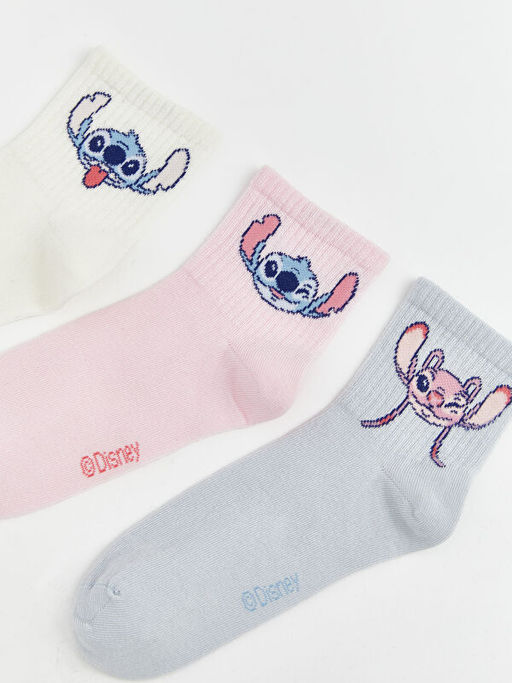 Lilo & Stitch Bask?l? Kad?n Soket ?orap 3l?