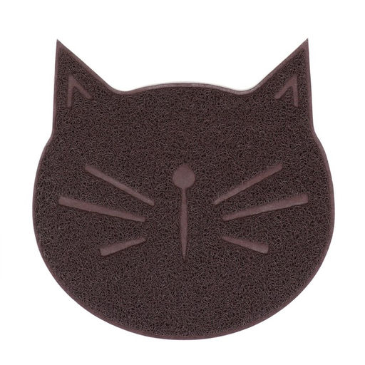 Коврик 2-в-1 под миску/туалет животных 38 х 38 см бордовый - Пижон фото 3